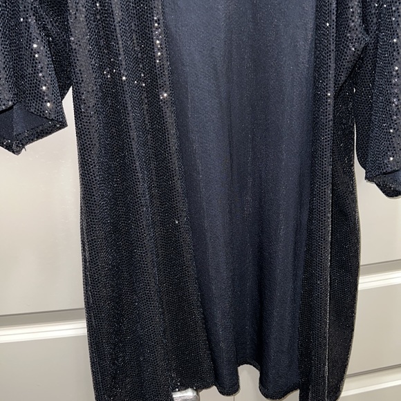 Caramela Black Sequin Fly Away Cardigan Size Large - Picture 3 of 12